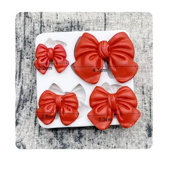 Molde de Silicone Laços para Apliques de Lacinhos para Artesanato e Confeitaria