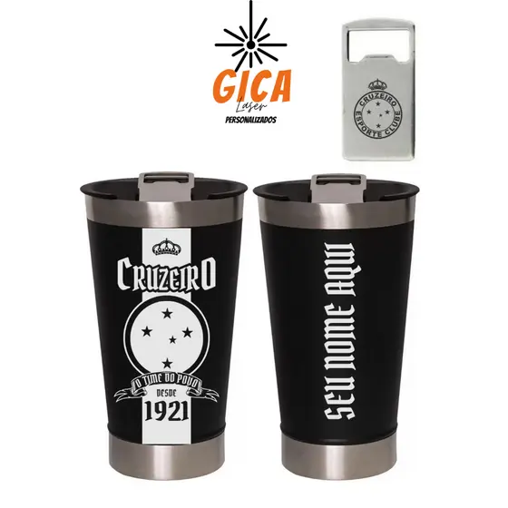 Copo Térmico Personalizado Time  com Gravação a Laser 473ml