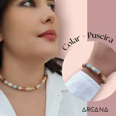 Conjunto Colar e Pulseira Étnico ARCANA