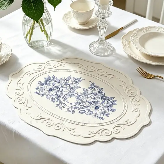 Placemat de Silicone de grau alimentício em relevo almofada de isolamento térmico resistente a altas temperaturas tapete