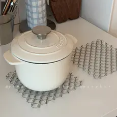 Almofada de isolamento térmico tecido de Metal 304, almofada de panela de aço inoxidável, bule doméstico, almofada de di