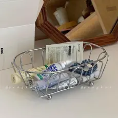 Ins japonês simples cesta de armazenamento linha oco artigos diversos acessórios cosméticos armazenamento Desktop cesta