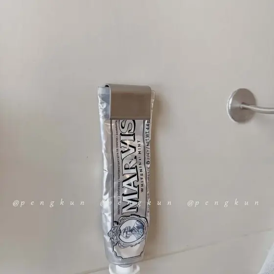 Clipe de pasta de dente de aço inoxidável ~ Rack de pasta de dente para banheiro, limpador Facial sem perfuração