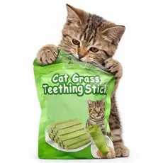Bastão Palito De Grama Mastigar petisco para Gato eliminaçao de bola de pelos