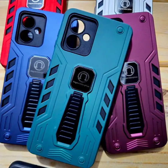 Capa capinha anti impacto silicone com Suporte para Motorola Moto G54 / Capa Capinha Para Moto G55 - Magnético 2.0