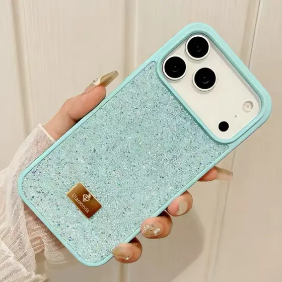 Capa Capinha para IPhone 17 / IPhone 17 Pro / IPhone 17 Pro Max Premium com  Pedras De Strass Aveludadas
