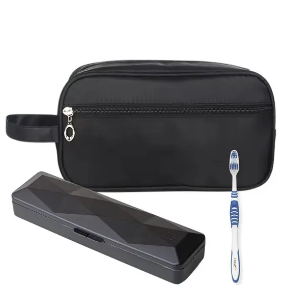 Nécessaire Premium Executiva Nylon Com Porta Escova de Dente