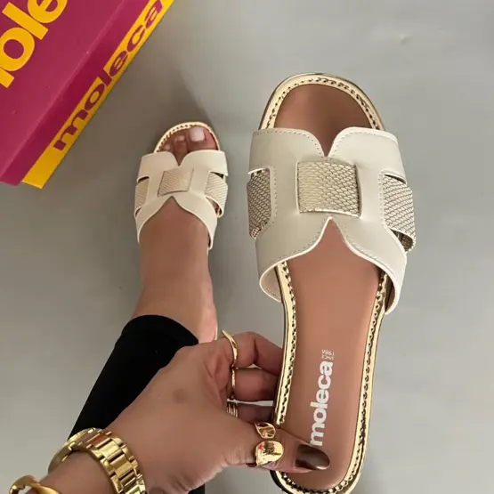 Sandália Feminina Rasteirinha Moleca Original Promoção