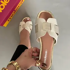 Sandália Feminina Rasteirinha Moleca Original Promoção