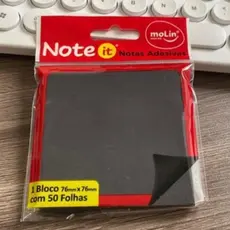 Notas adesivas Note It Preto 76x76mm - 50 folhas - MOLIN