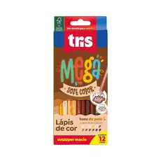 LAPIS DE COR TRIS MEGA FSC 12 COR PELE CJTO