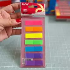 Marcador de Página adesivo Flag - 7 cores neon | 20 folhas por cor