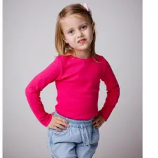 Blusa Feminina Infantil 1 ao 3 Manga Longa