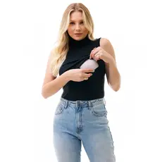 Blusa Amamentação Feminina Regata Verão Gola Alta Basica