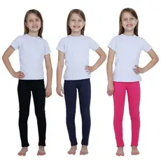 Kit 3 Calça Leggings Infantil Ribana Meninas Elástico 1 ao 14 Anos