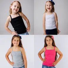 Kit com 4 Blusas de Alcinha Para Menina 1 ao 14 Anos - Infantil