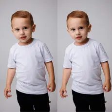 Kit com 2 Camisetas de Meia Malha 100% Algodão Ideal Para Uniforme Escolar 1 ao 12