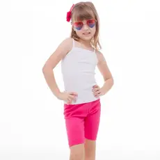 Short Infantil Menina Ribana Elástico Básico Criança  4 ao 14 Varias Cores