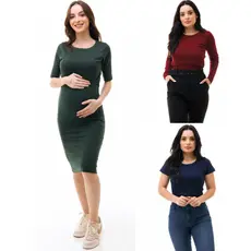 Kit com 2 Blusas 1 Vestido amamentação