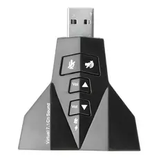 Adaptador USB Placa de Áudio Microfone Fone Informática