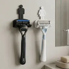 Suporte Para Aparelho De Barbear Lamina Barbeador Gilette Prestobarba Organizador Banheiro Sem Furo