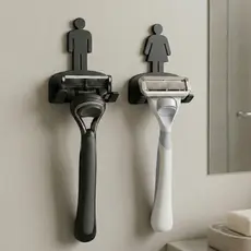 Suporte para Lâmina de Barbear Parede com Fita 3M Organizador Banheiro Barbeador Masculino Feminino