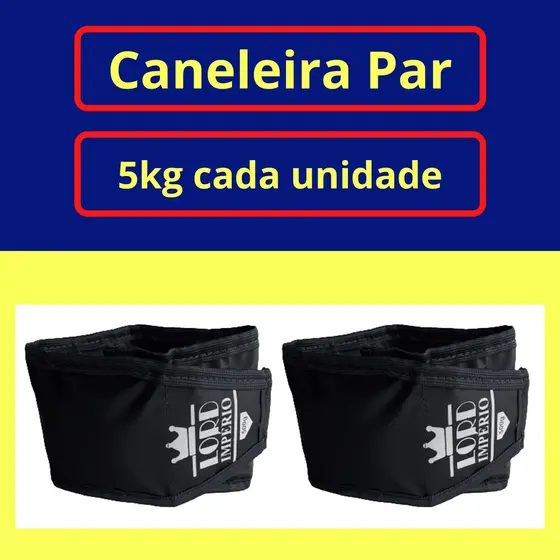 Tornozeleira Caneleira Peso 5kg Par - preto - Lord Império
