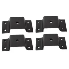 Kit 4 Chapinha Chapa Reta Fixação Base Metal Aço Pé Móveis Rosca 5/16