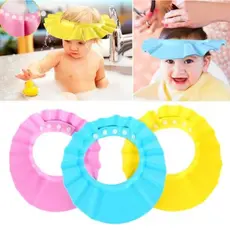 Chapéu de Banho Bebê Protetor Para Olhos Ouvidos Cabelo Boné Viseira Criança Infantil Chuveiro