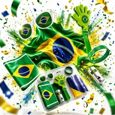 Kit 6 Itens Torcedor Brasil Copa Do Mundo 2026 Completo Torcida