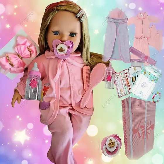 Boneca Bebê Reborn Bb Grande Enxoval Completo Envio Imediato