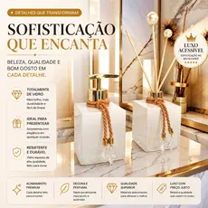 Kit Lavabo Luxo Vidro Branco Saboneteira Difusor Aroma Decoração Branco Bandeja Banheiro