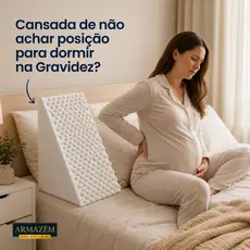 Travesseiro Triangular Espuma Perfilada Premium - Suporte Ortopédico para Costas e Coluna gravidas e pós cirurgia