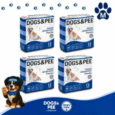 Fralda Descartável Higiênica Resistente Pet Cães Cachorro Dogs Care Macho 48 unidades Tamanho M