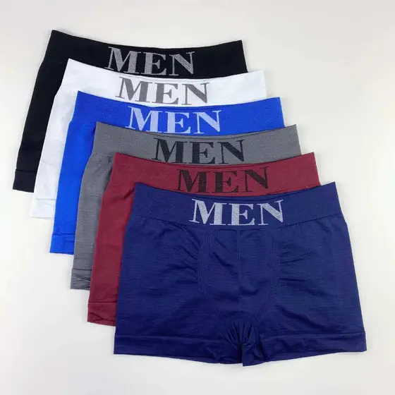 Kit 24 ou 10 Cuecas Boxer Masculina de Microfibra Sem Costura, Tecido Elastano