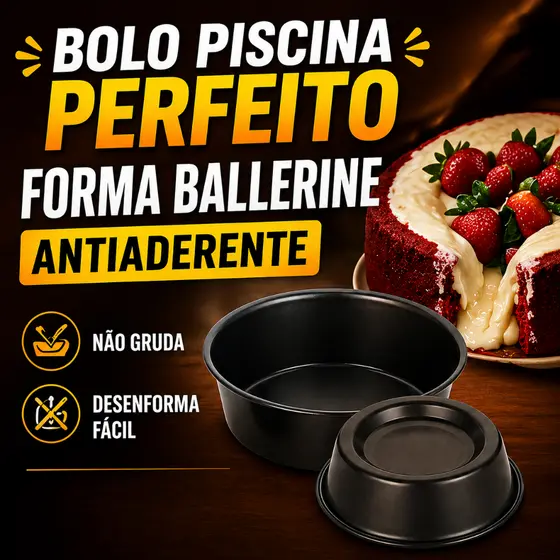Forma Bolo Piscina Ballerine Antiaderente Forma Para Bolo Vulcão