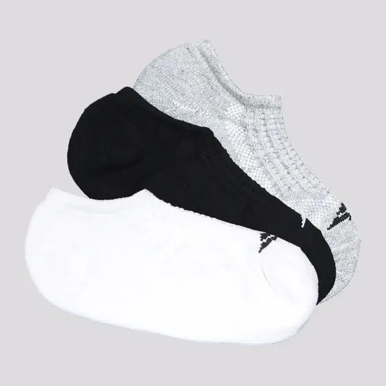 Kit Meias Penalty Sport Cano Invisível 3 Pares Preto, Branco E Cinza - 39-44