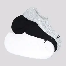 Kit Meias Penalty Sport Cano Invisível 3 Pares Preto, Branco E Cinza - 39-44