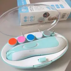 Aparador De Unha Eletrica Bebe Cortador Lixa Unha Azul Rosa