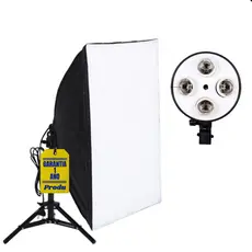 Softbox 50x70 Produ Iluminador Profissional com 4 Soquetes E27 para Estúdio Fotográfico