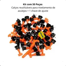 Kit Nivelador de Piso 2mm Espacador Alicate Reutilizavel Porcelanato Clip