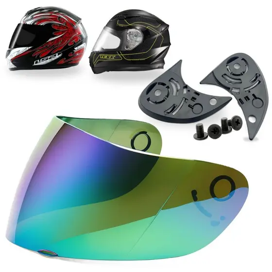 Viseira Camaleão Polivisor P/ Capacete Ls2 FF350 + Reparos Laterais