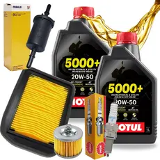 Kit Revisão Fazer 150 / Crosser 150 / Factor 110 Troca Óleo Motul 20w50 + Filtros e Vela Ngk