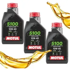 Kit Óleo Motul 5100 10W40 Semissintético 4 Tempos 3 Litros