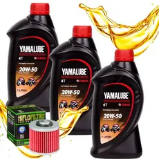 Kit Óleo P/ Xt 600 / Xt 660 Yamalube 20w50 3 Litros + Filtro Hiflo