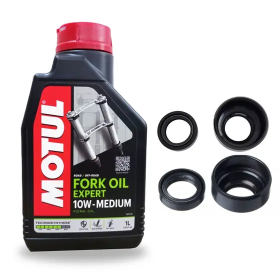 Óleo da Bengala Motul Biz 100 / Biz 125 / Pop 100 / Cg 125 Fan / Zig 50 + Guarda Pó e Retentores