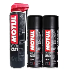 Limpa Correntes + Lubrificante Motul C1 Chain Clean + C2 Chain Lube