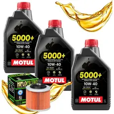 Troca de Óleo Bmw G650 Gs 2009-2016 Motul 5000+ 10w40 + Filtro Hiflo