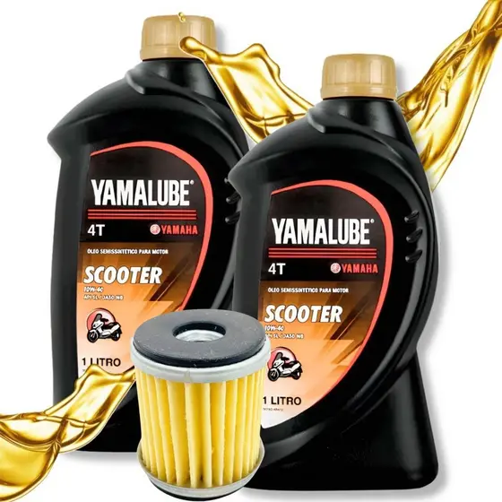 Troca de Óleo Xmax 250 Yamalube Scooter 10w40 2 Litros + Filtro