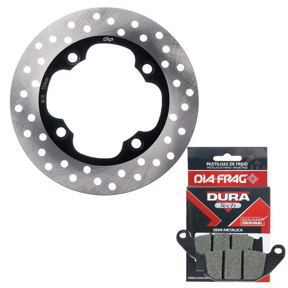 Disco de Freio Traseiro Xre 300 Com Abs 2019 A 2024 + Pastilhas Diafrag